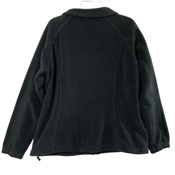 Columbia Fleece Jacket Womens Plus Size 1X Black Full Zip - Picture 2 of 9